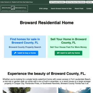 BrowardResidential.com Screenshot - Web Development Florida by SouthFloridaWebsites.com